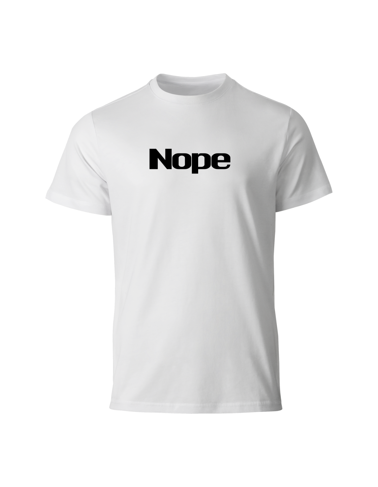 Front of plain white t-shirt.